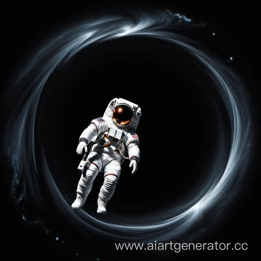 астронавт летит в черную дыру