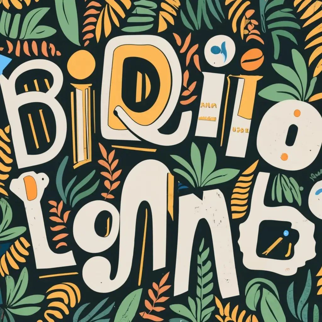 logo, A jungle of books, with the text "Bibioland", typography, be used in Retail industry