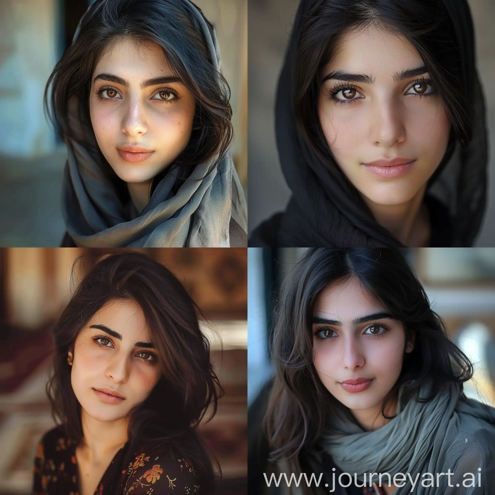 Красивые смуглые иранские девушки с черными волосами и карими глазами
