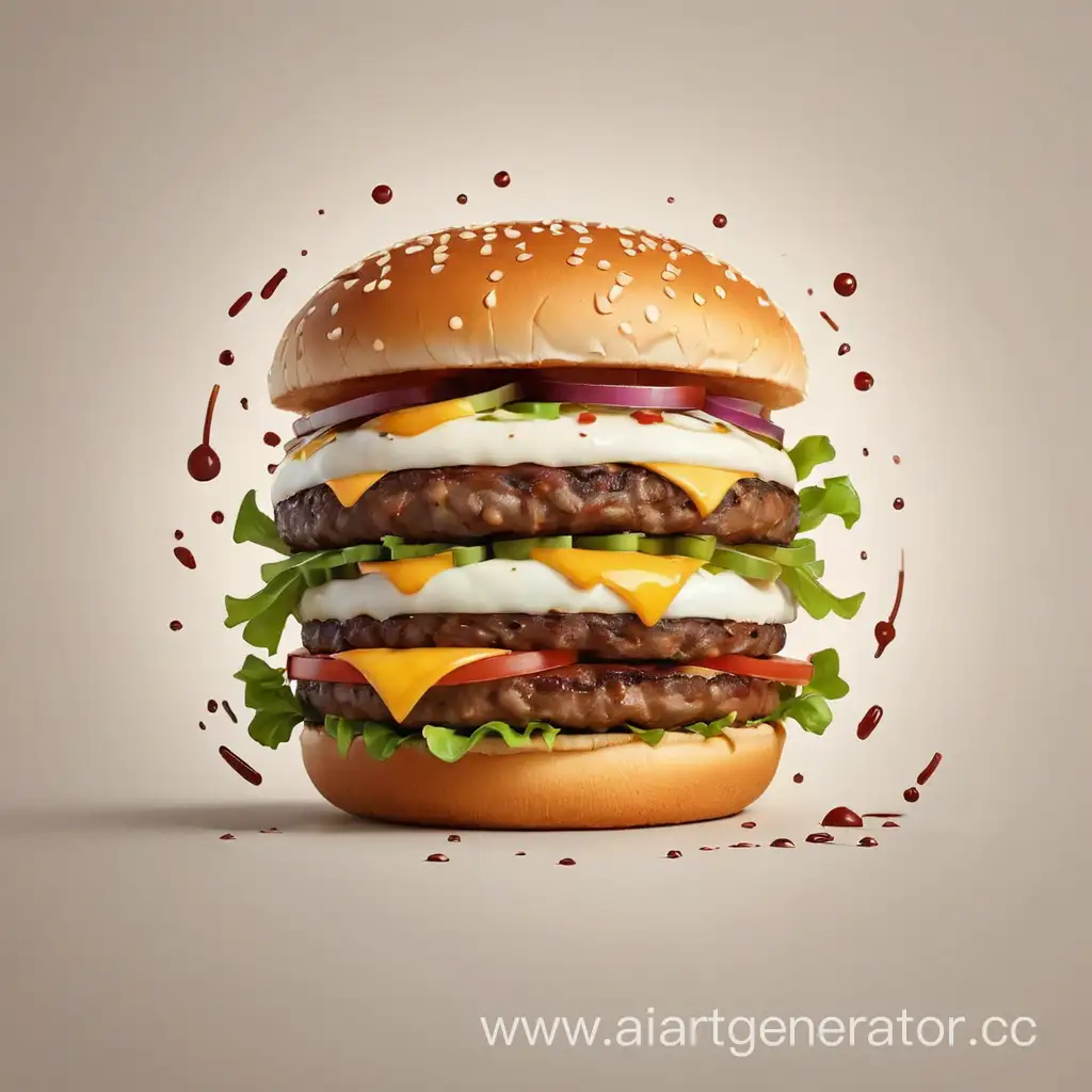 generate logotype for AI burger restoraunt