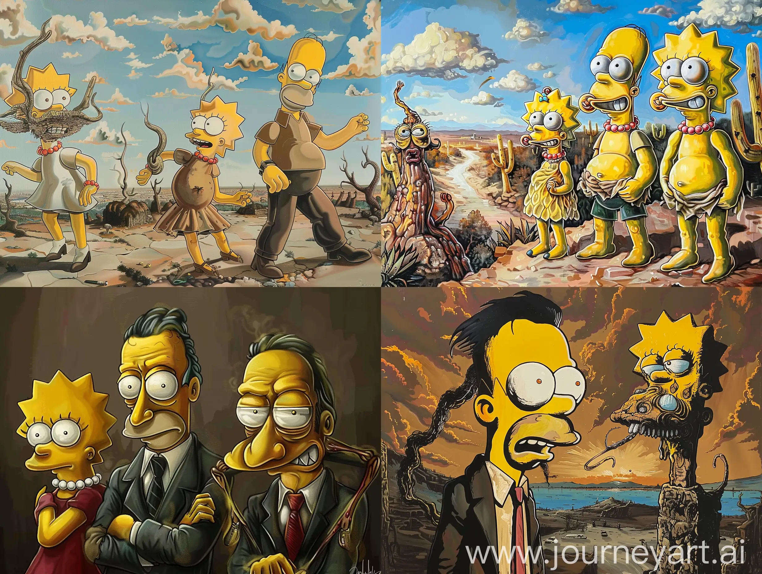  Simpsons painted by Salvador Dali. 