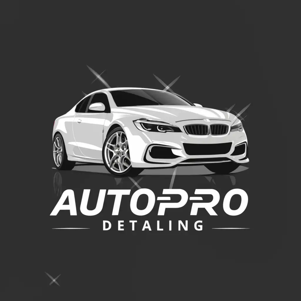 a logo design,with the text "Autopro Detailing", main symbol:Car,Moderate,be used in Automotive industry,clear background