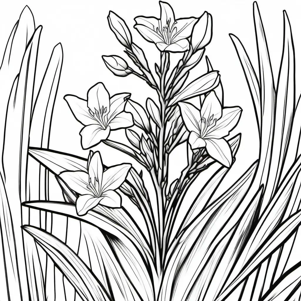 Cartoon Nerium Oleander Coloring Pages for Kids