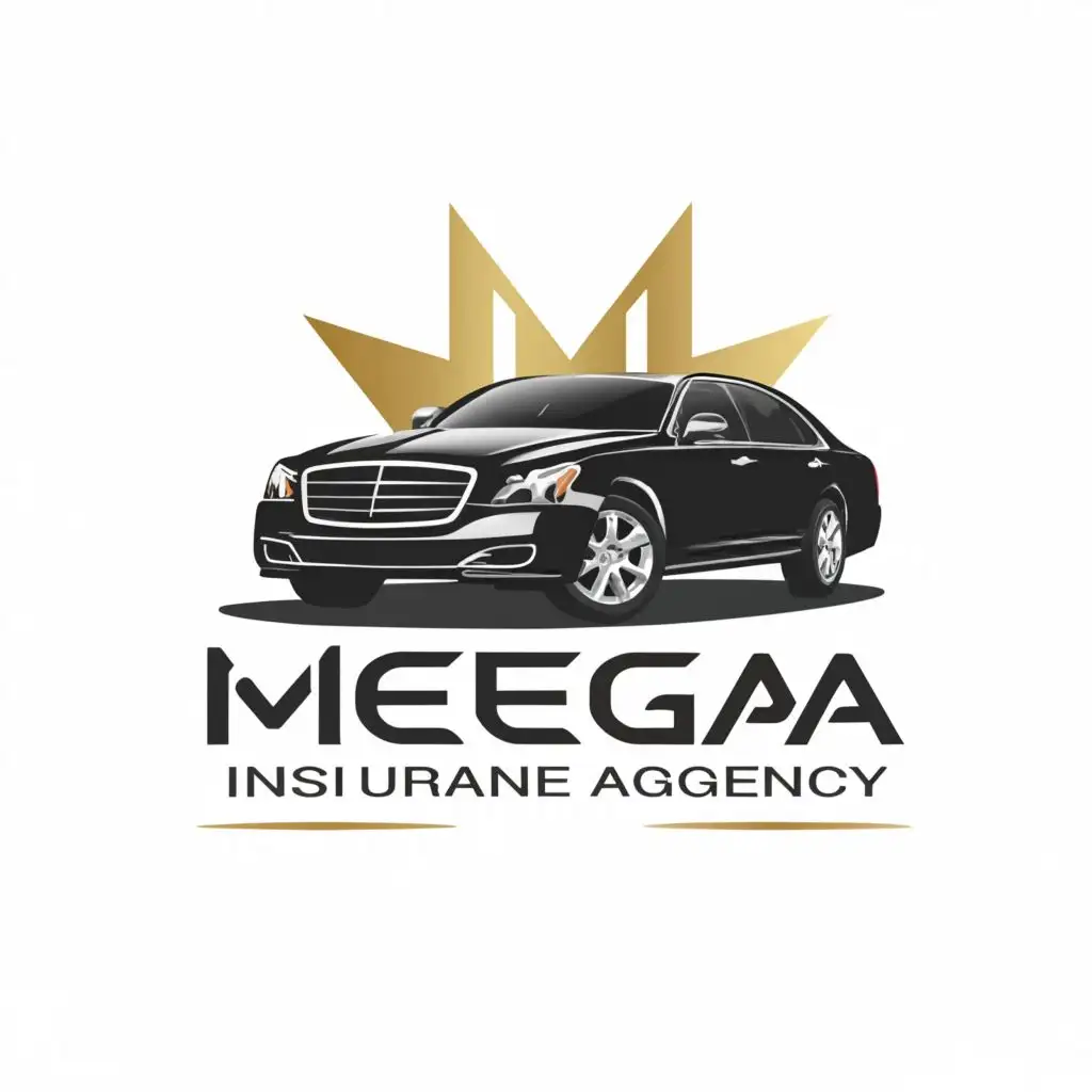 a logo design,with the text "Mega Insurance Agency", main symbol:Limousine,Moderate,clear background
