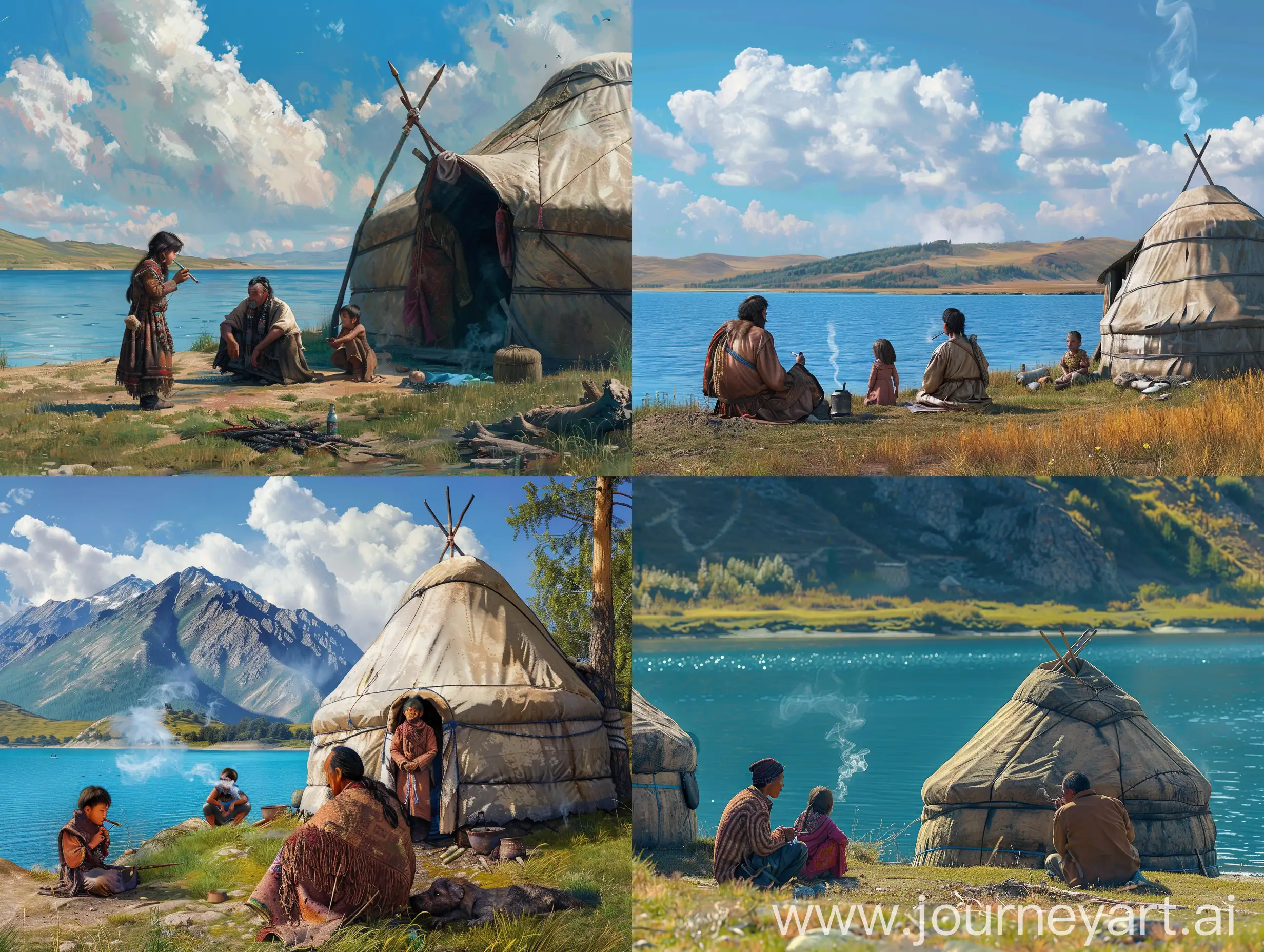 Yakut-Families-Living-by-the-Blue-Lake-A-Tale-of-Unspoken-Divides