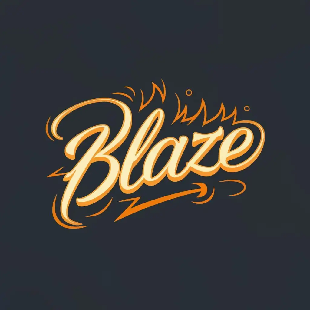 LOGO Design For Blaze Fiery Typography for the Entertainment Industry ...