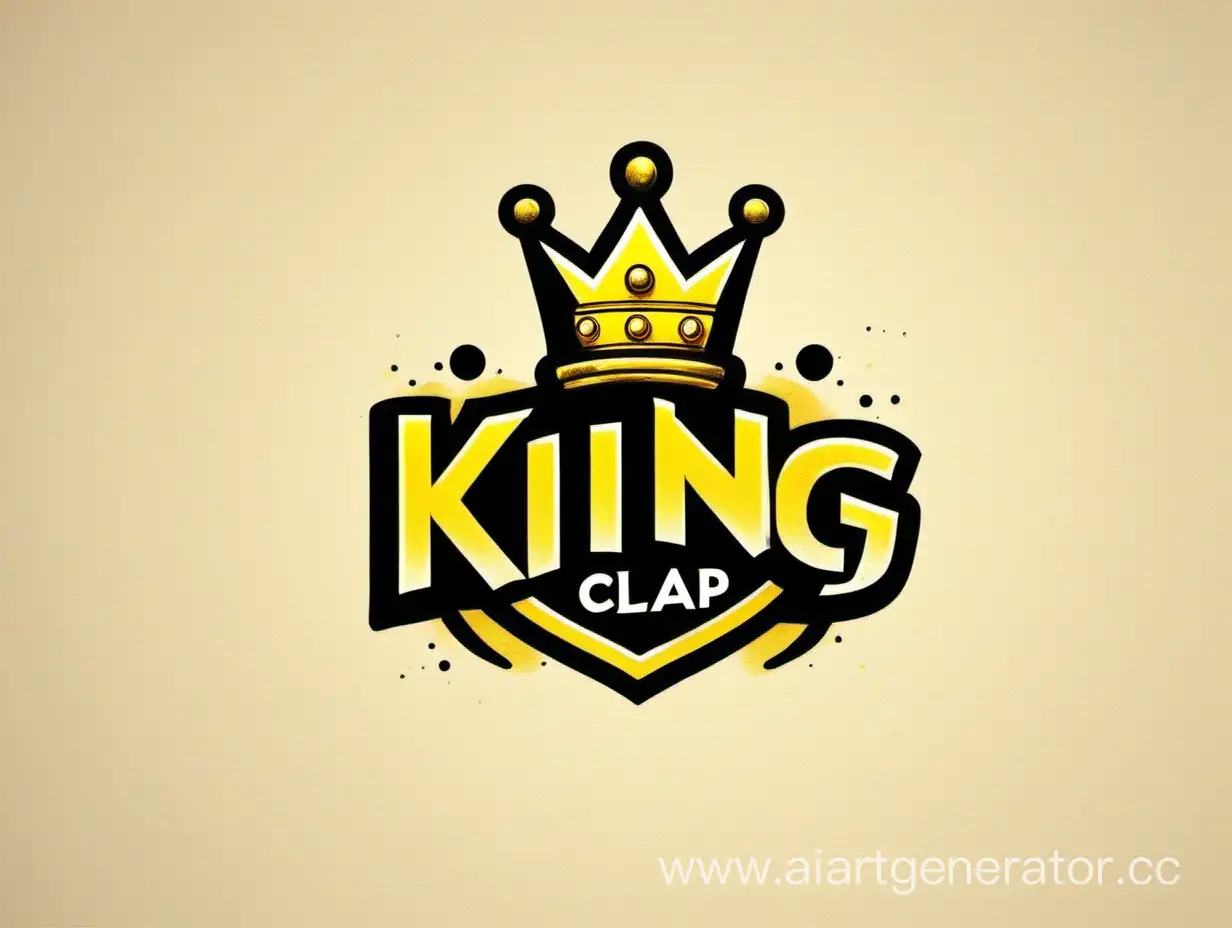 Draw a logo based on the name king clap