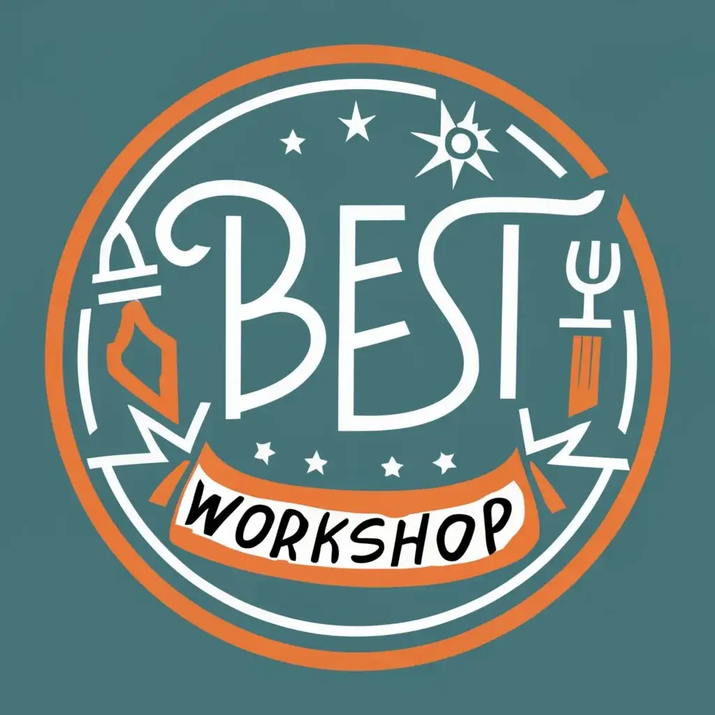 logo, Workshop, with the text "Best International Blacksmithing & Aluminum Workshop", typography