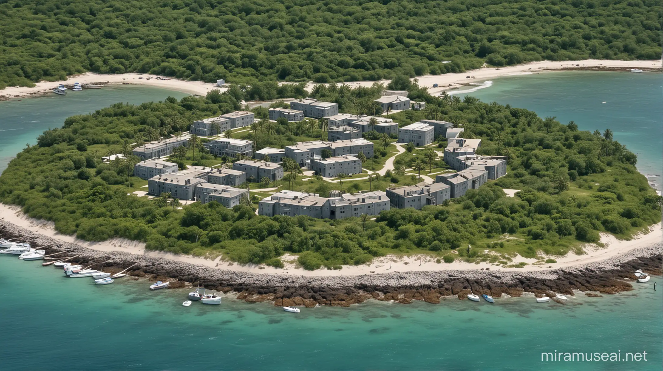 Make little St. James' Island look like a military base.