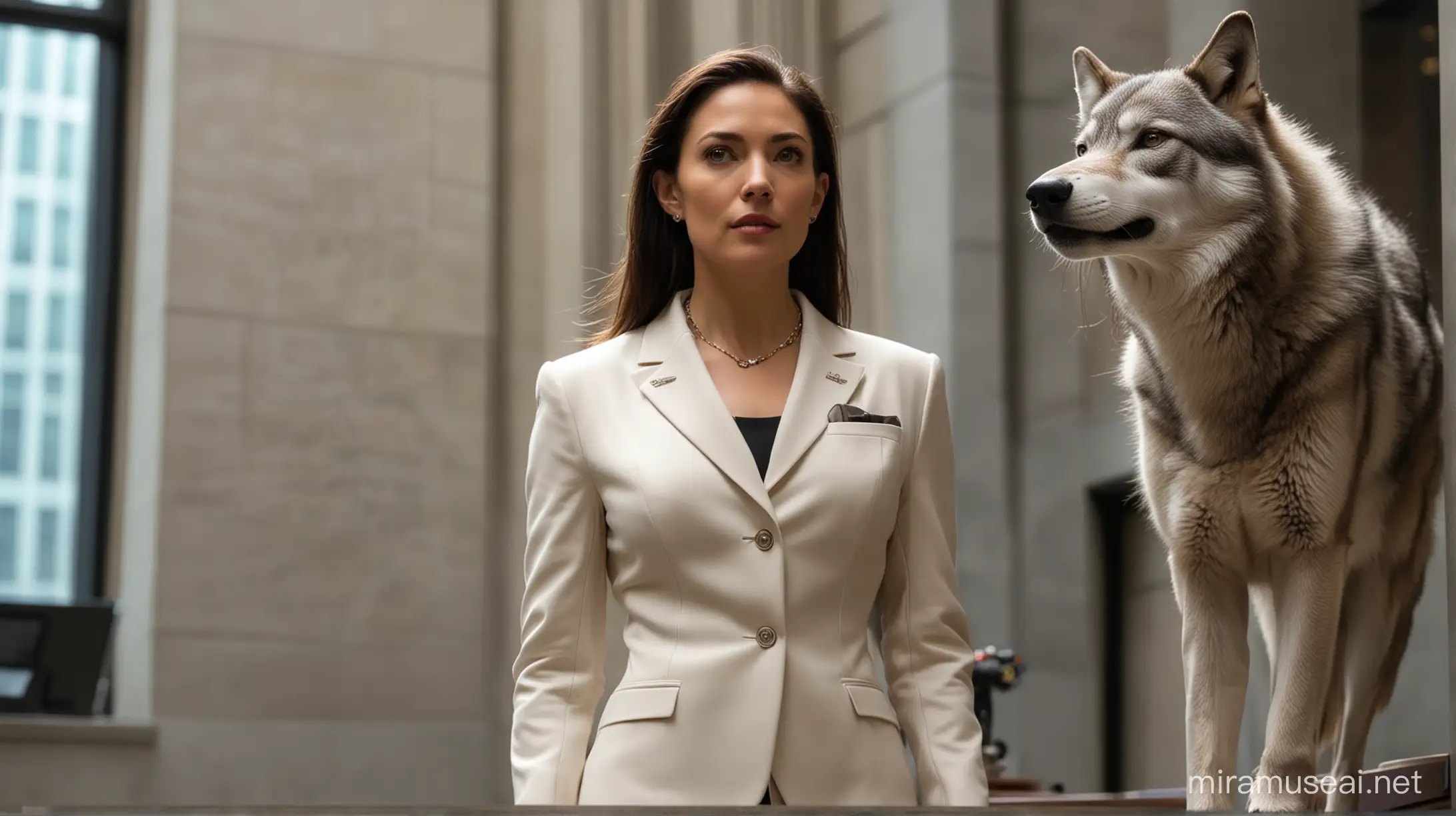 United States: In the boardrooms of Wall Street, a Sigma queen of American heritage commands attention in her sleek power suit, her cybernetic wolf companion surprising executives with its ability to detect deceit and manipulation with a single twitch of its finely tuned ears. Together, they embody confidence and assertiveness, leaving even the most seasoned business moguls feeling uneasy in their presence.
