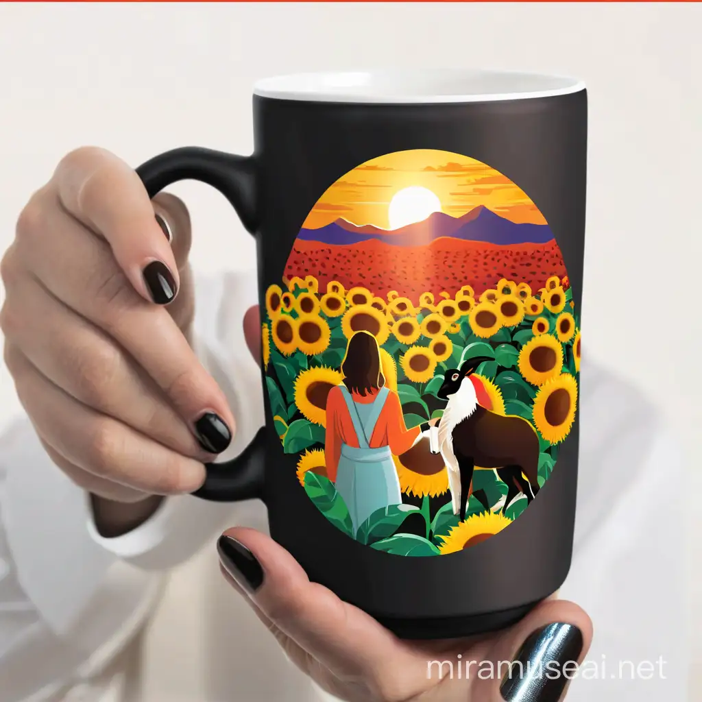 create a unique and original coffee cup that contains the same image without modifying it