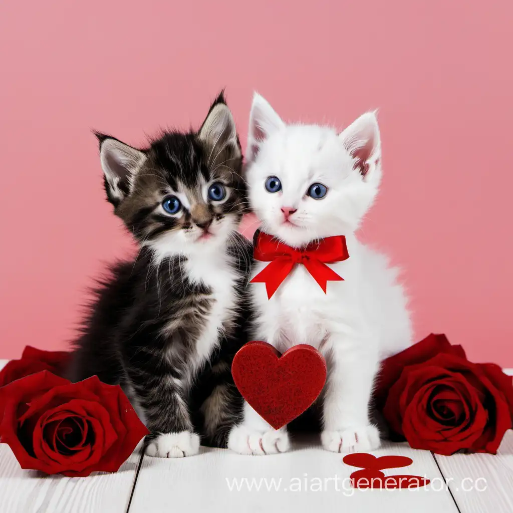 Adorable-Kittens-Celebrating-Valentines-Day-with-HeartShaped-Toys