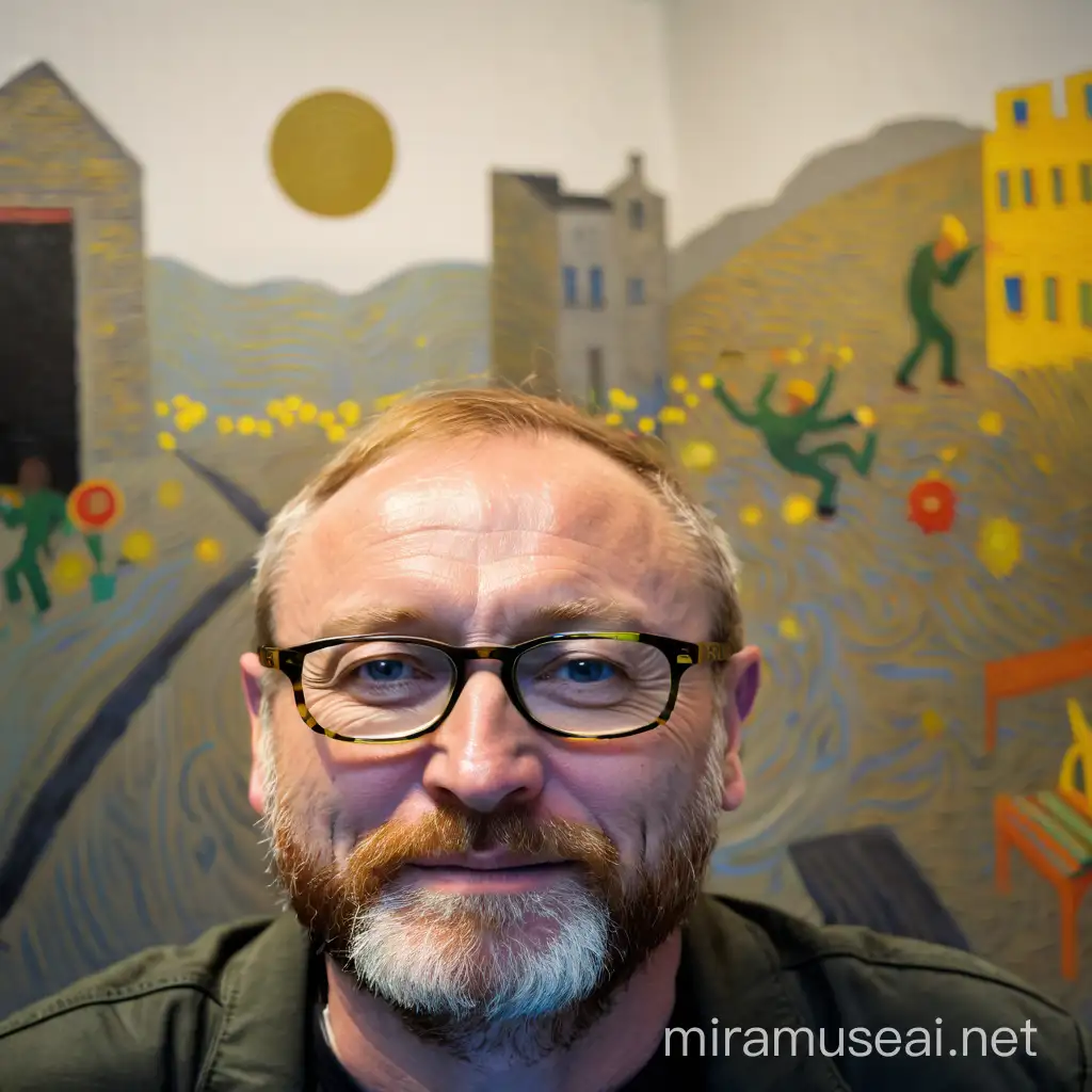 Abstract Interpretation Van Gogh and Keith Haring Art Fusion