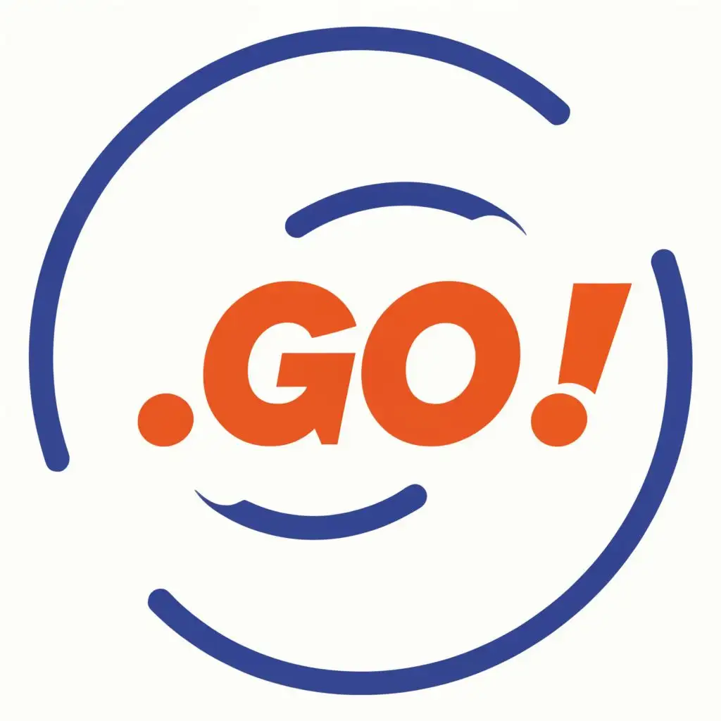 logo, Circle, with the text "GO", typography