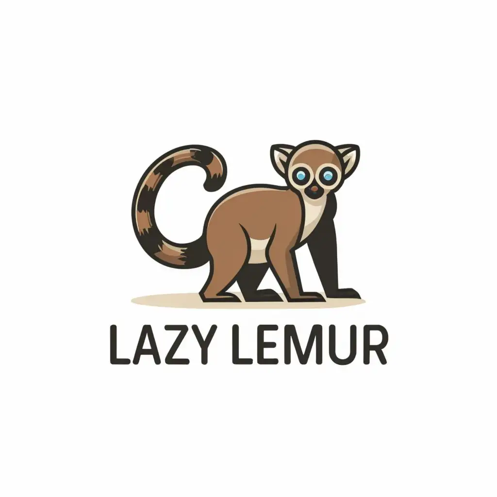LOGO-Design-For-Lazy-Lemur-Elegant-Minimalist-Retro-Coffee-Brand-Logo