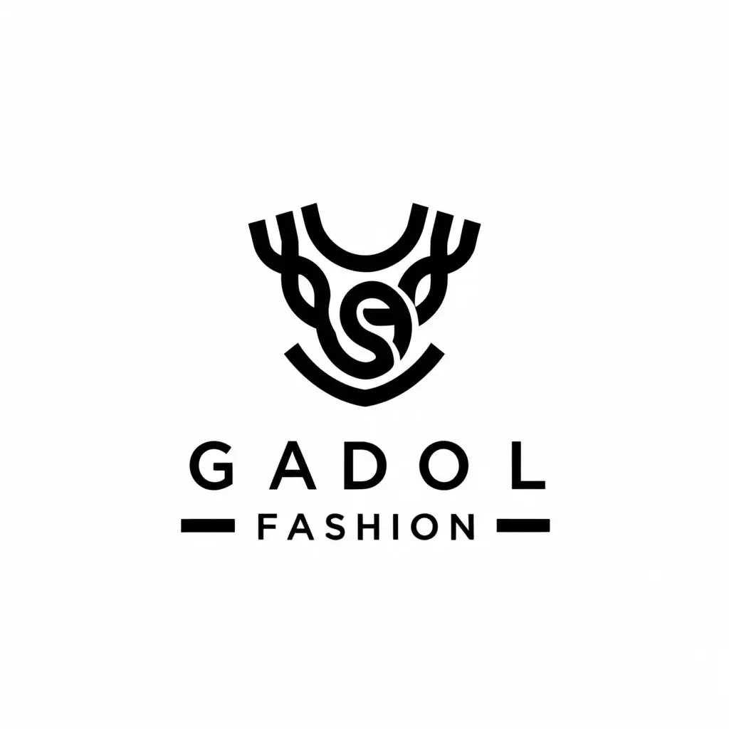 LOGO-Design-for-GADOL-Fashion-Bold-Text-with-Stylized-Clothing-Icon-on-a-Crisp-Background