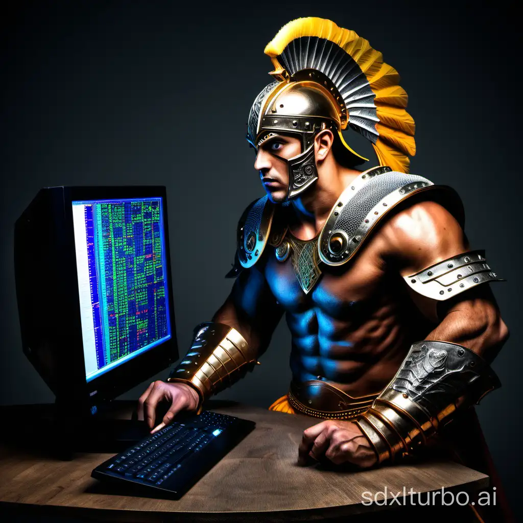 Warrior and his stock trading computer