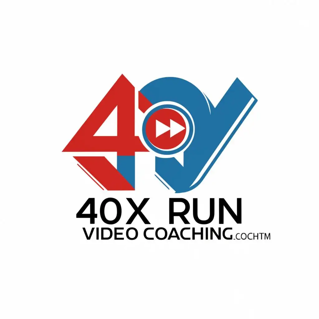 LOGO-Design-For-40X-Run-Video-Coaching-Empowering-Business-Growth-Through-Innovative-Typography