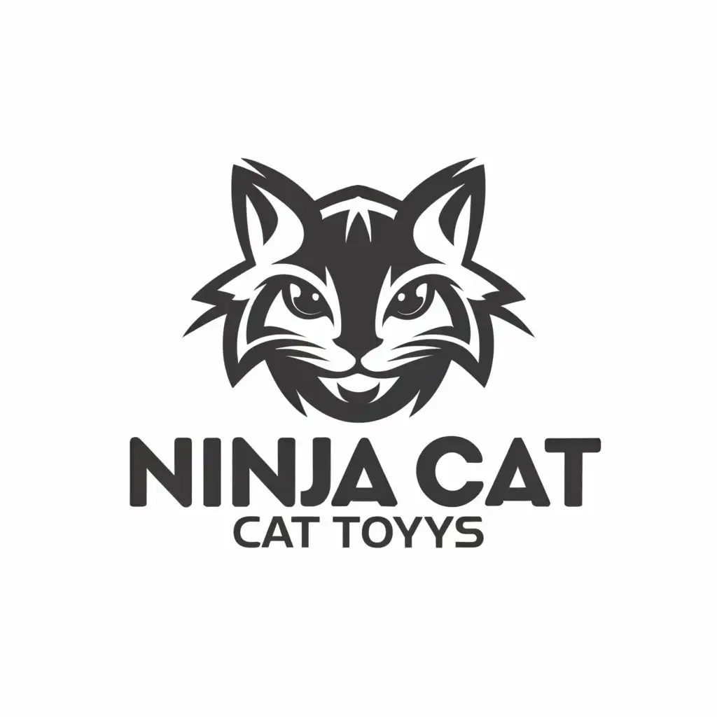 a logo design,with the text "ninja cat toys", main symbol:cat ,Moderate,be used in Construction industry,clear background