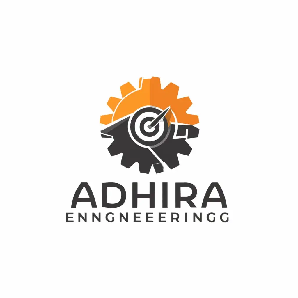a logo design,with the text "adhira engineering industries", main symbol:engineering, autocad,Moderate,clear background