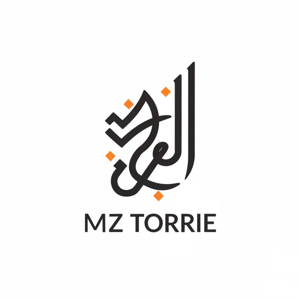 a logo design,with the text "Mz_Torrie", main symbol:Courageous in Arabic,complex,be used in Internet industry,clear background