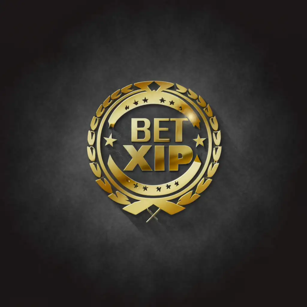 LOGO-Design-For-Bet-Xip-Luxurious-Gold-Medal-Emblem-for-Entertainment-Industry