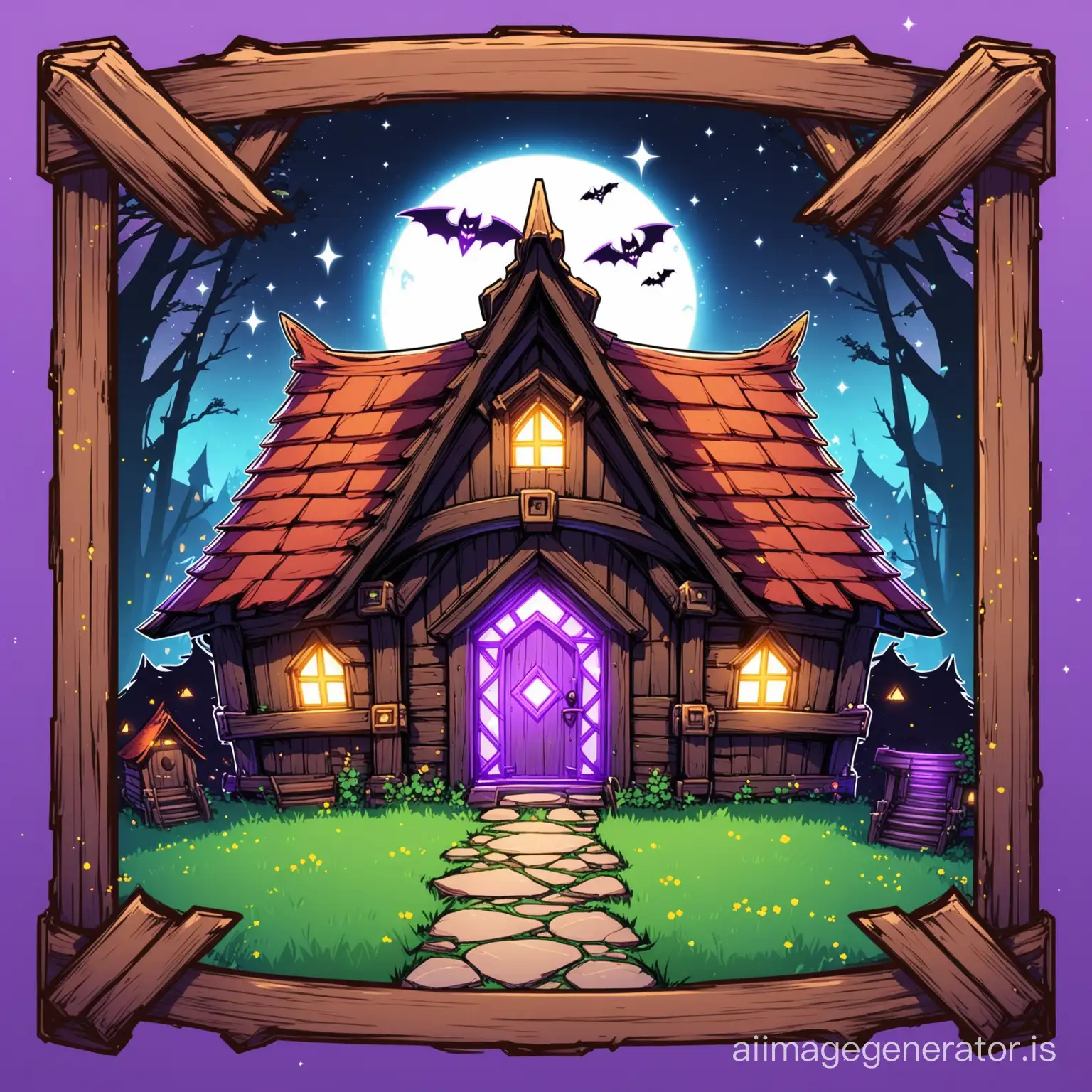 Enchanted-Witch-House-Frame-with-Twitch-Style-Overlay