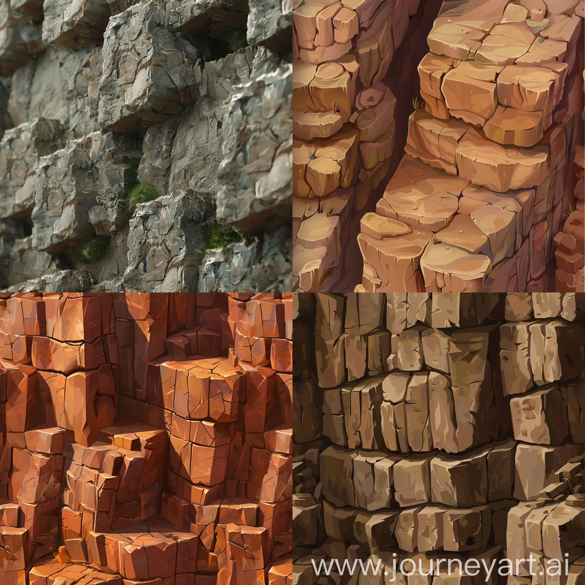 stylized cliff texturue seamless 2d