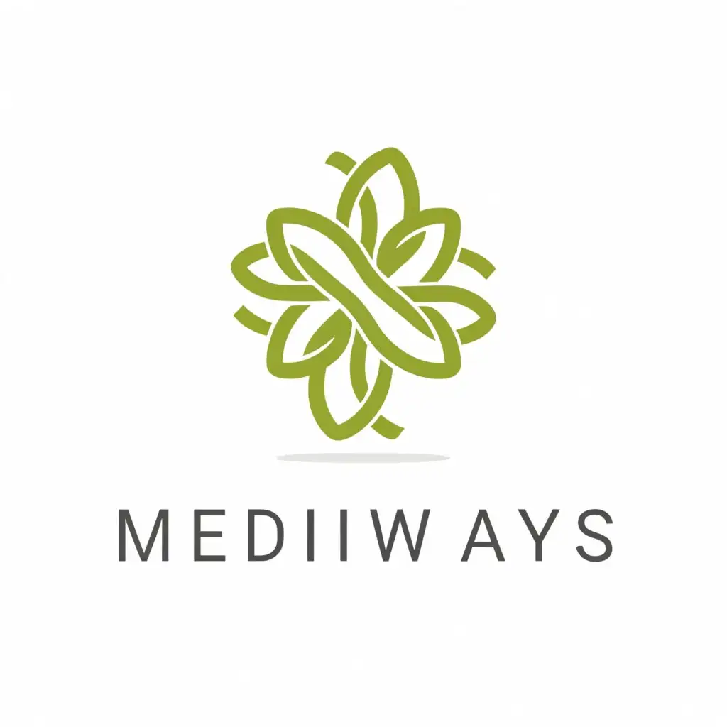 a logo design,with the text "Mediways", main symbol:Plus OR Cross OR Nature OR Natural OR Soothing OR Trust,complex,be used in Retail industry,clear background
