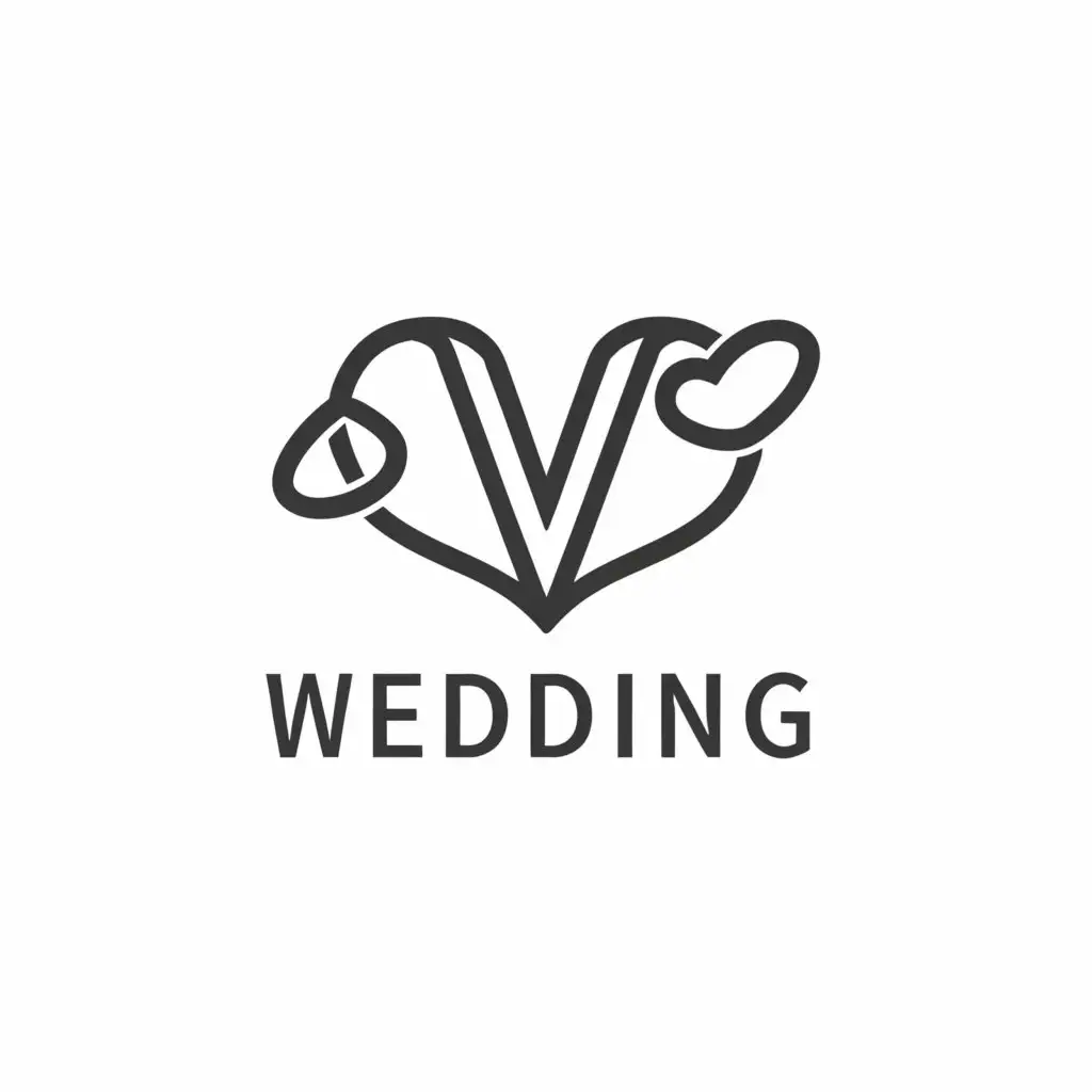 a logo design,with the text "wedding", main symbol:W,Minimalistic,be used in Home Family industry,clear background