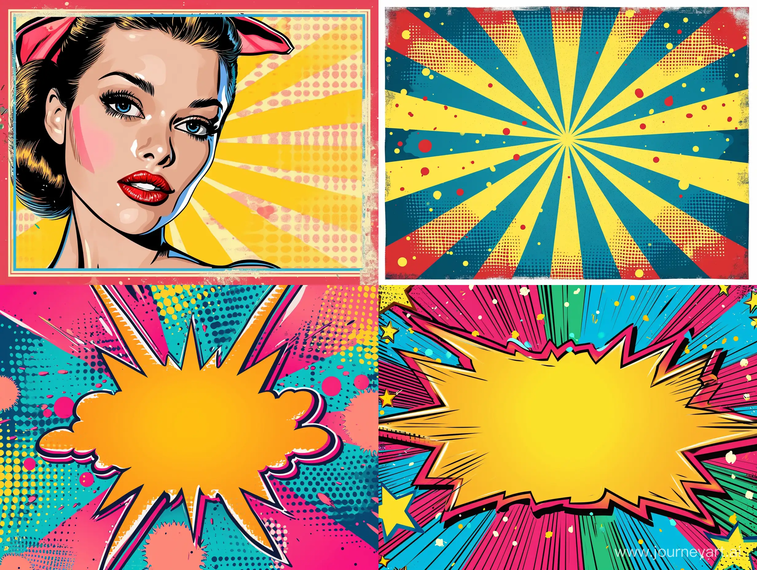 Pop-Art-Style-Photoshop-Frame-Vibrant-Colors-and-Dynamic-Composition