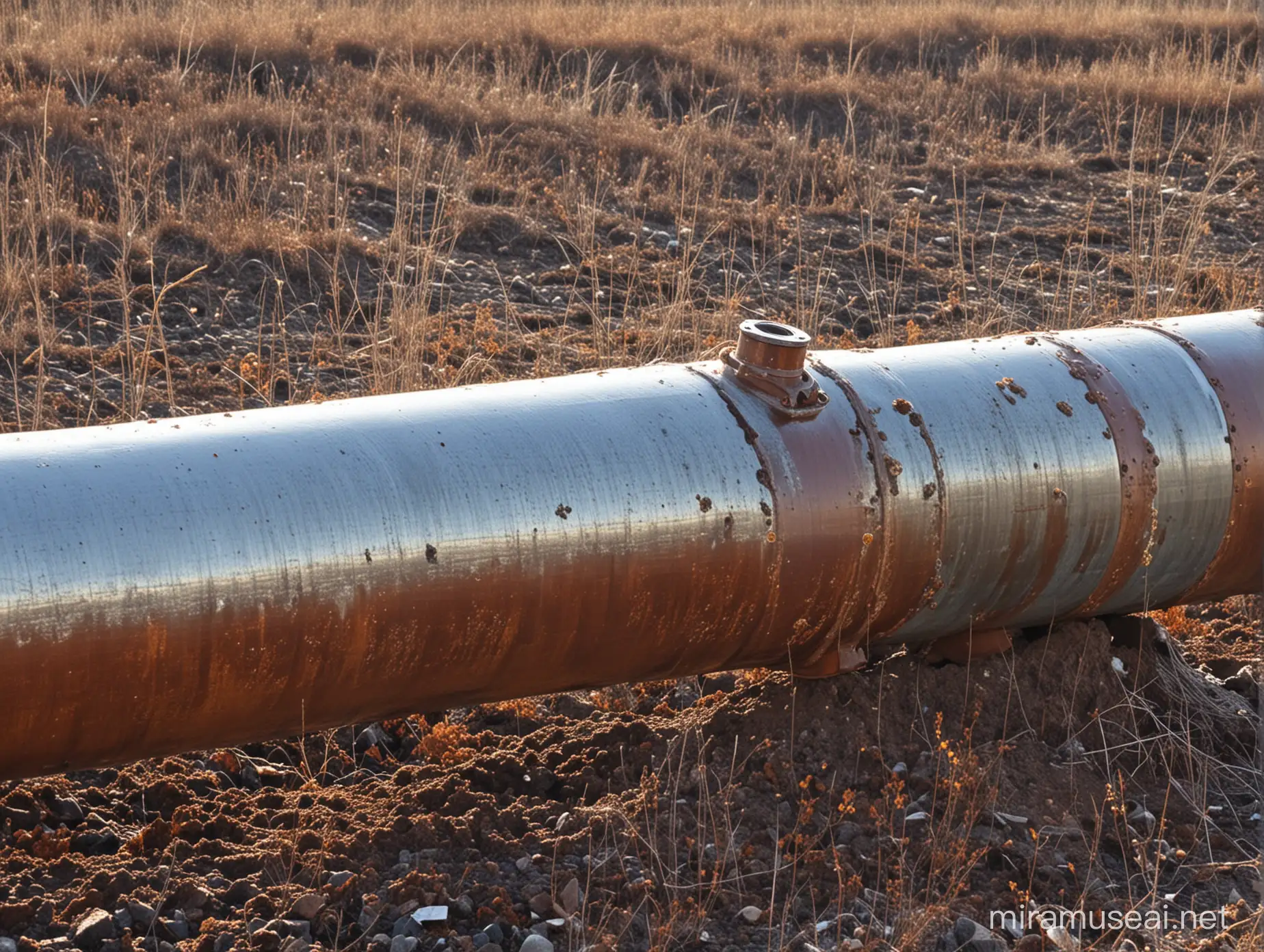 Rustic Pipeline Corrosion A Captivating Photo of Industrial Decay