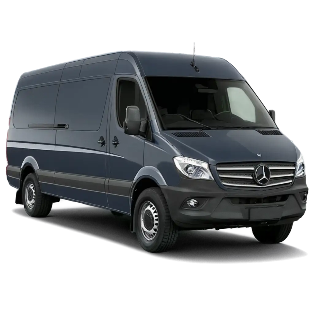 HighQuality-PNG-Image-Mercedes-Benz-Sprinter-Van-Parked-in-Front-of-the-Airport