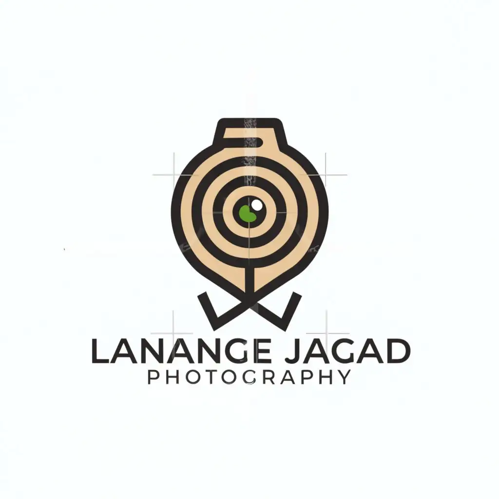 a logo design,with the text "Lanang'e Jagad", main symbol:photography,Minimalistic,clear background