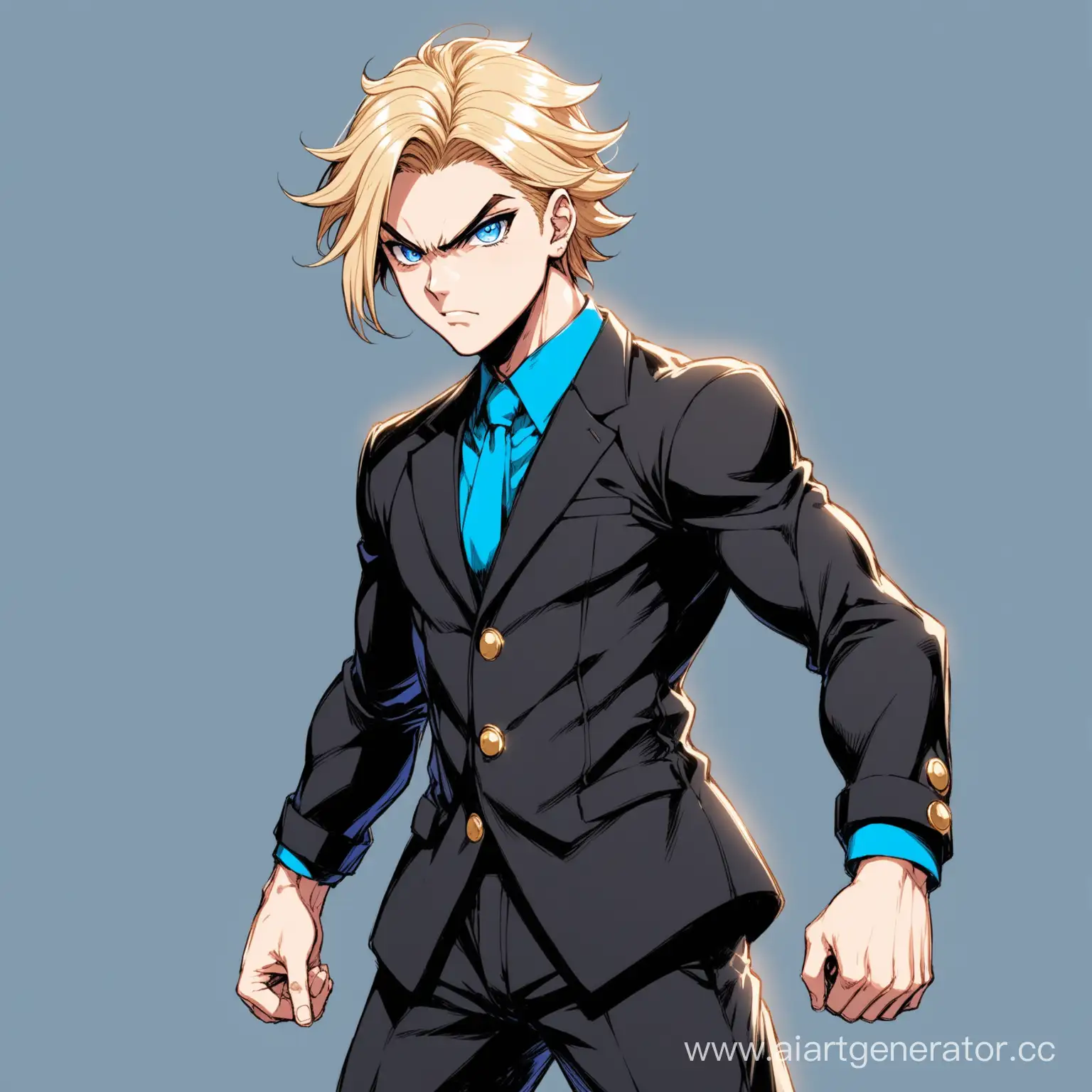 Jojo-Style-Strong-Schoolboy-with-Black-Jacket-Light-Hair-and-Blue-Eyes