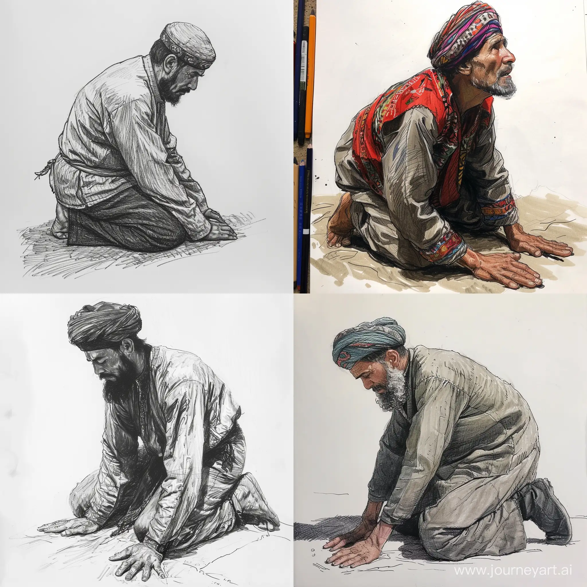 Uzbek-Man-Kneeling-in-Humble-Request