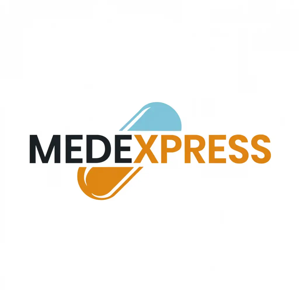 a logo design,with the text MedExpress, main symbol:Pill,Minimalistic, be used in Medical Dental industry,clear background