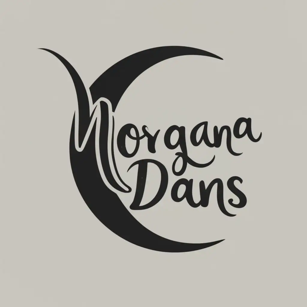 logo, Half-moon, pentagram, witchcraft, with the text "Morgana Dans", typography, be used in Religious industry