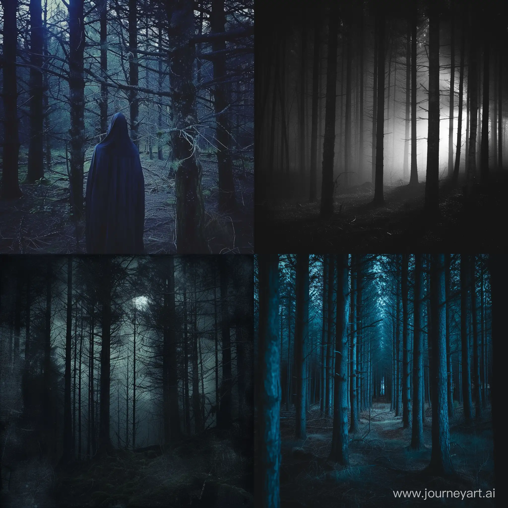 forest, dark theme, aesthetic, night, horror