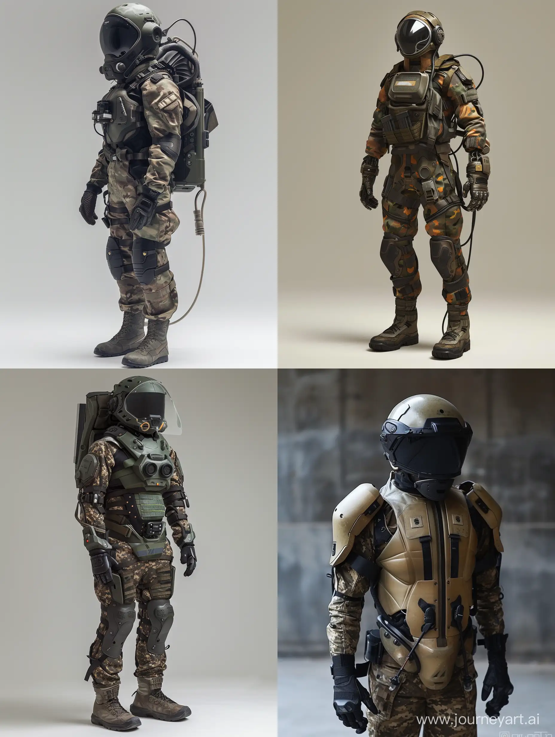 Futuristic-Cybernetic-Soldier-in-Olive-Camouflage-Power-Armor