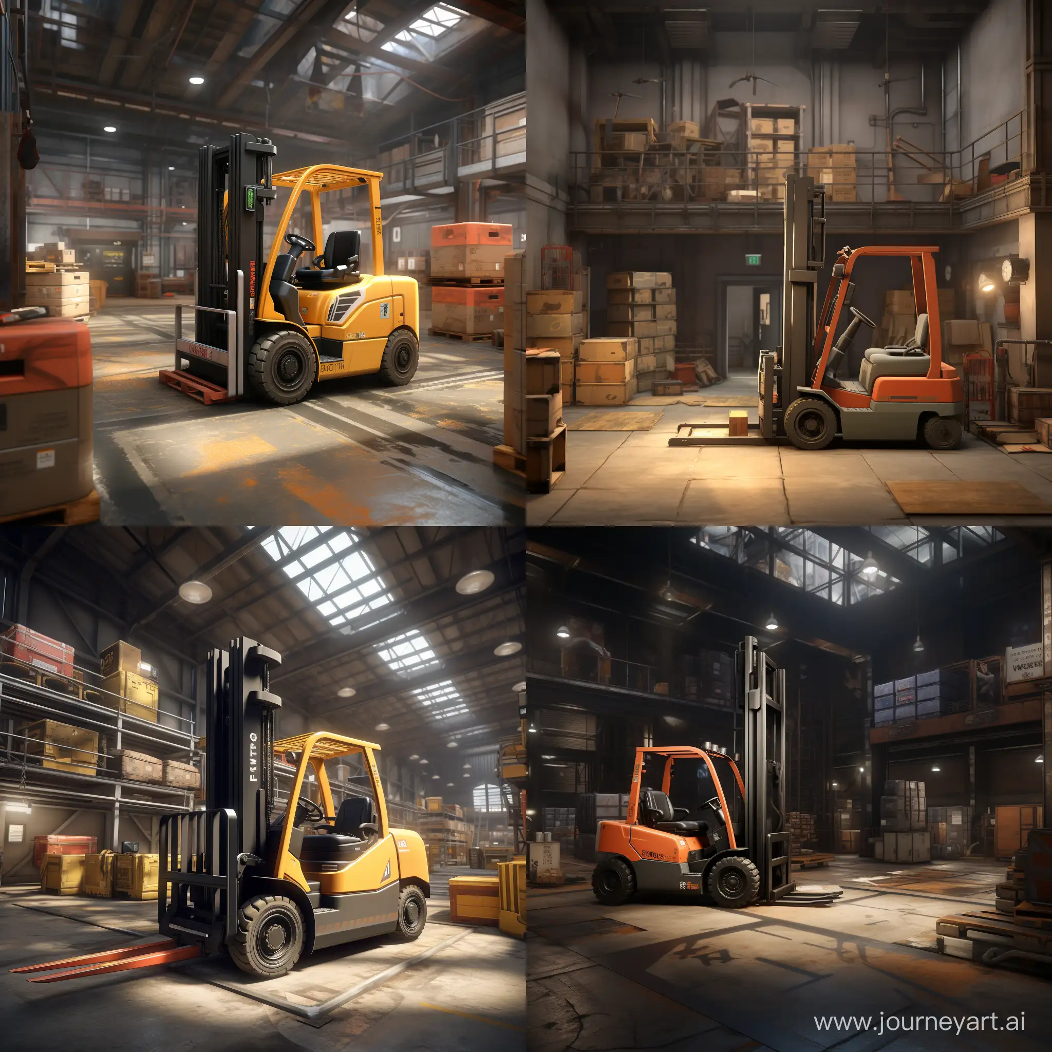 Create a forklift turn over in Cargo Warehouse.