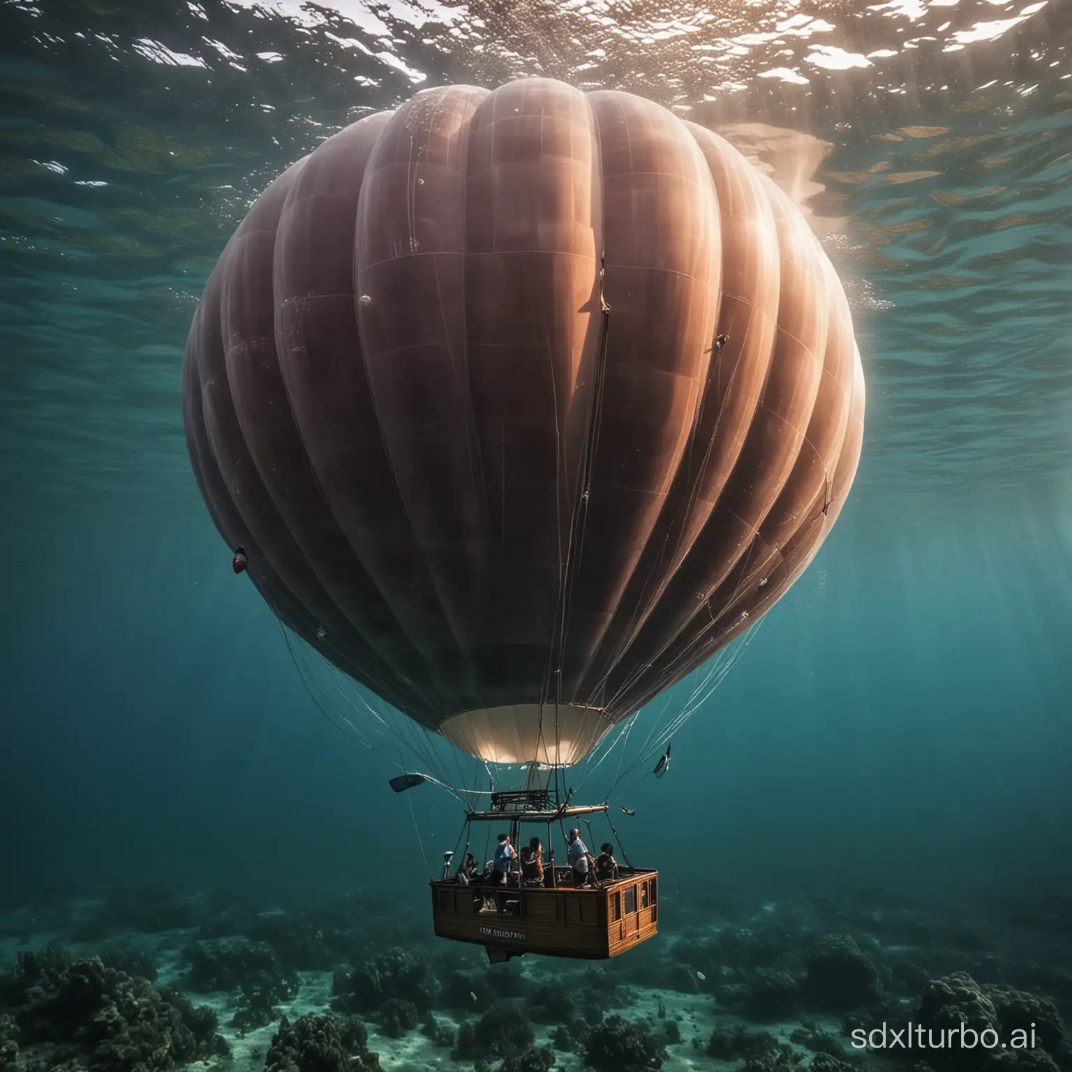 Underwater hot air balloon