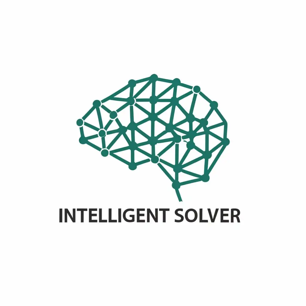 a logo design,with the text "Intelligent Solver", main symbol:Brain,complex,be used in Technology industry,clear background