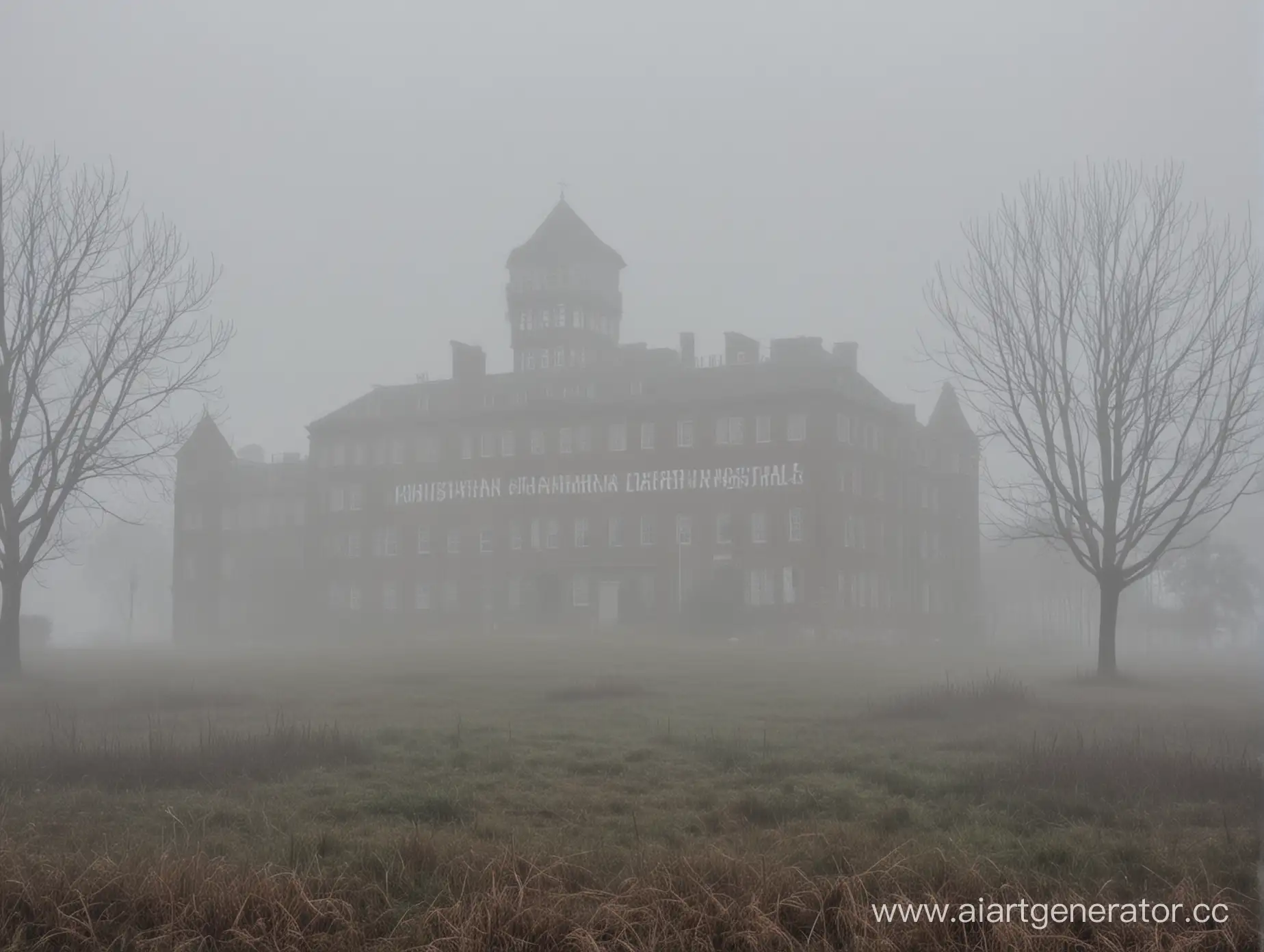 Eerie-Mental-Hospital-Building-Emerges-Through-Dense-Fog