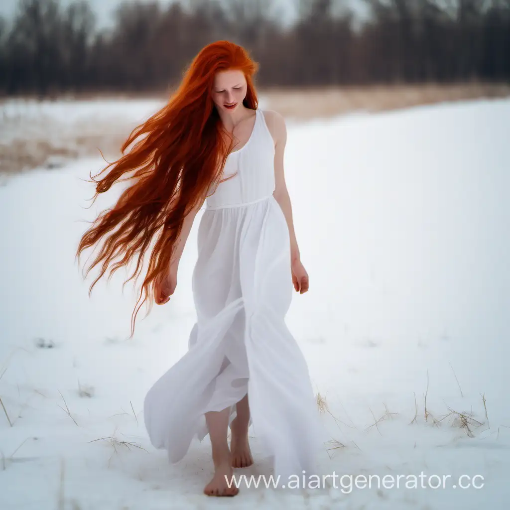 Enchanting-RedHaired-Maiden-Twirling-in-a-Winter-Wonderland