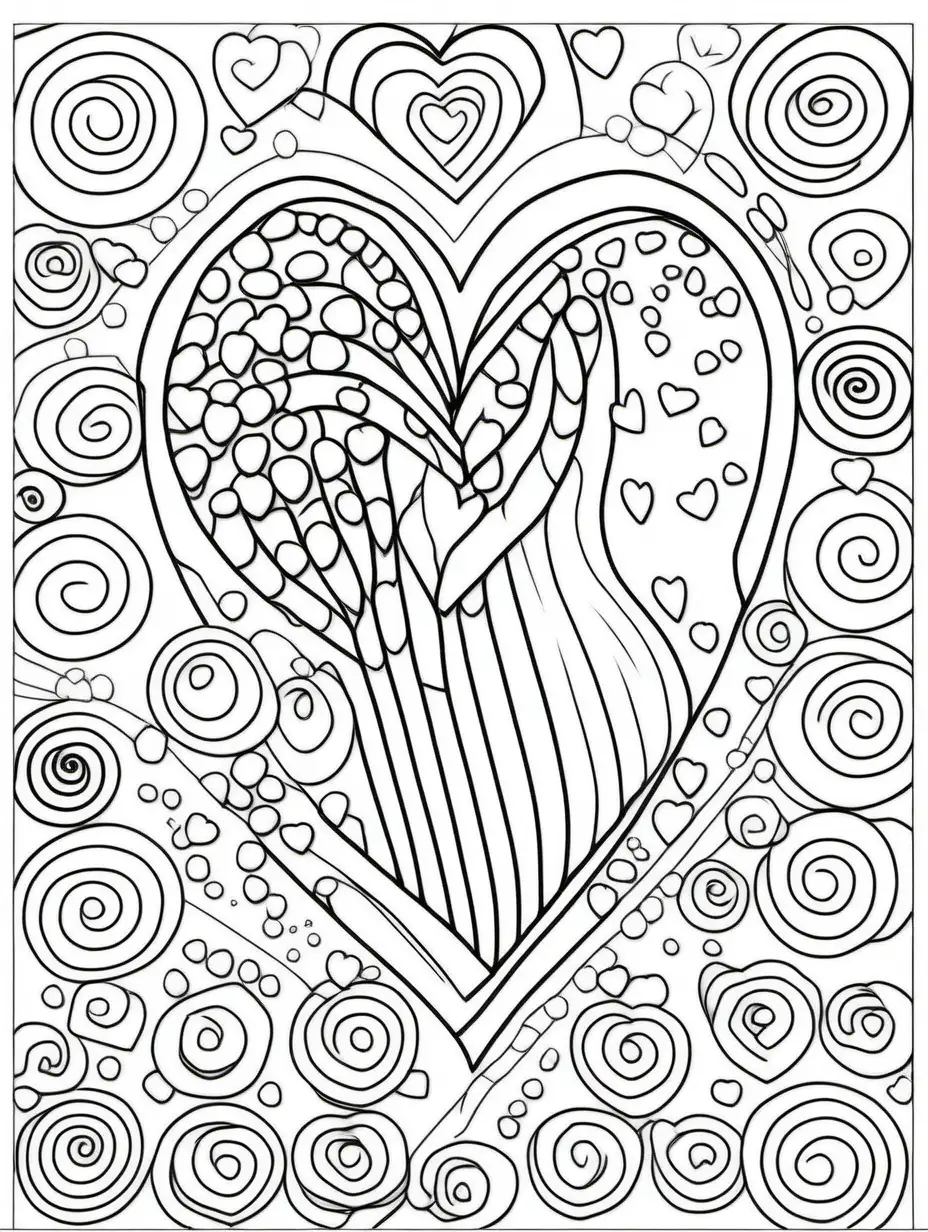 Coloring page, silly valentine 