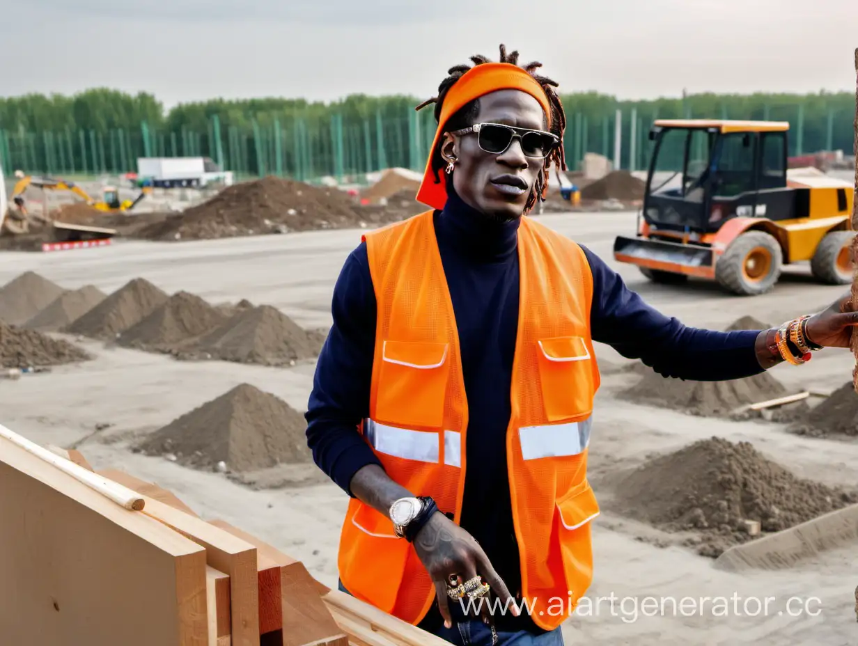 Rapper-Young-Thug-Construction-Site-Performance-in-Russia