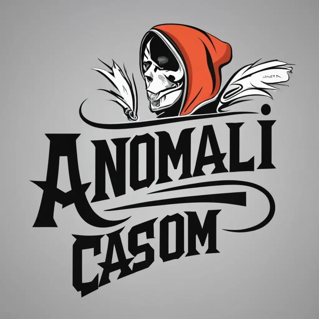 logo, Stalker Anomaly, with the text "Anomali Castom", typography, be used in Internet industry