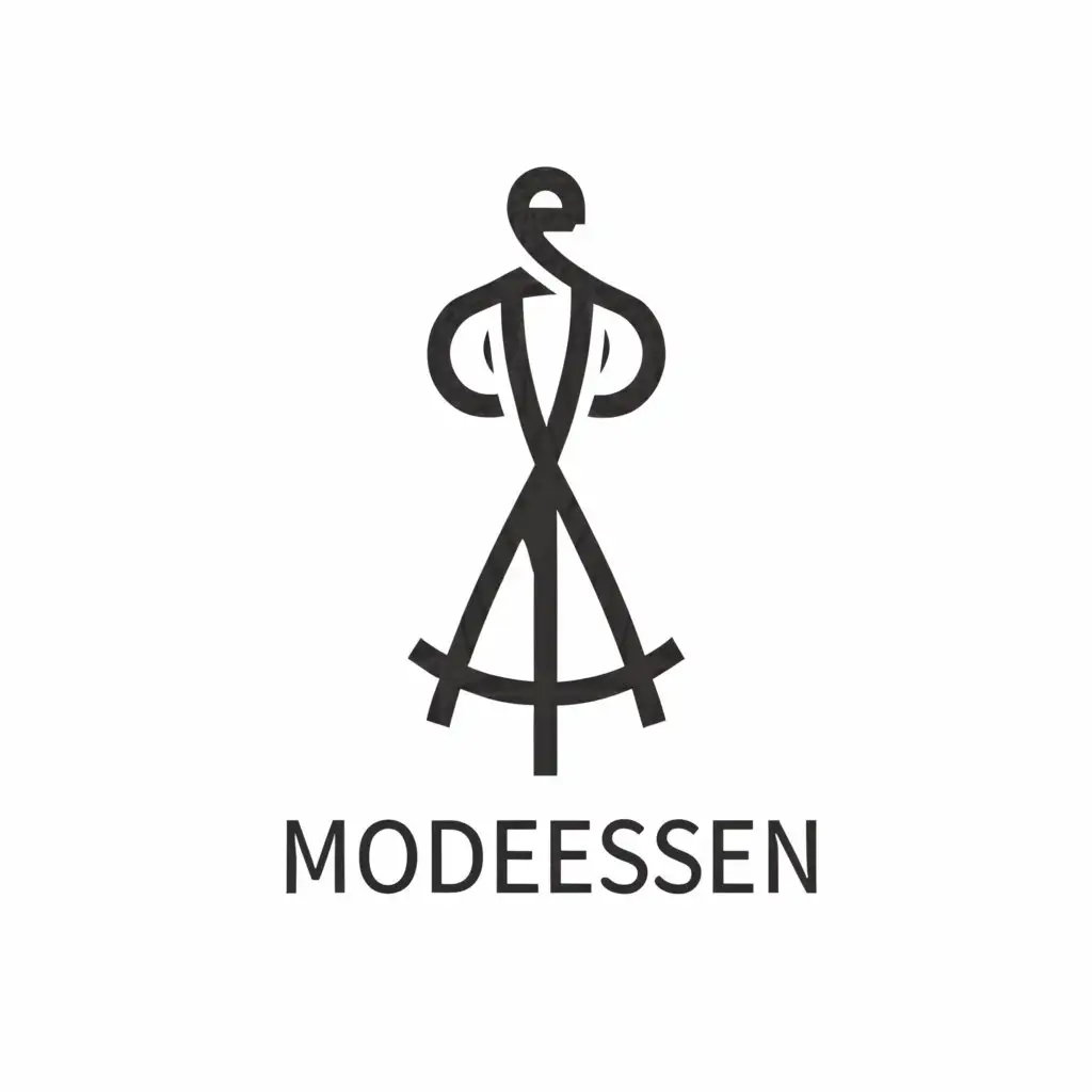 a logo design,with the text "ModeEssen", main symbol:fashion,Minimalistic,be used in Retail industry,clear background