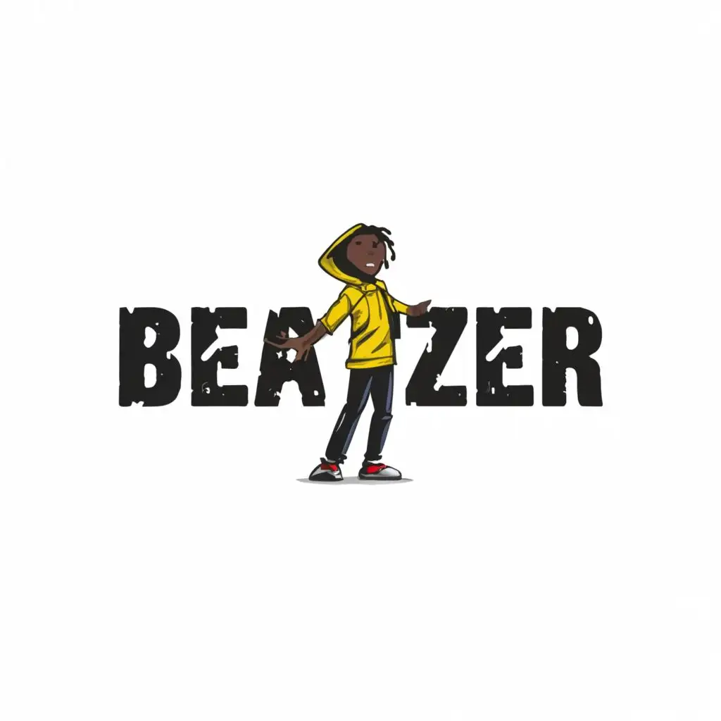 LOGO-Design-for-Beazer-UrbanInspired-Hooded-Figure-with-Dreads-in-a-Clear-Background-for-Entertainment-Industry